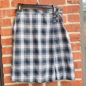 Vintage Lands End School Girl Plaid Skirt